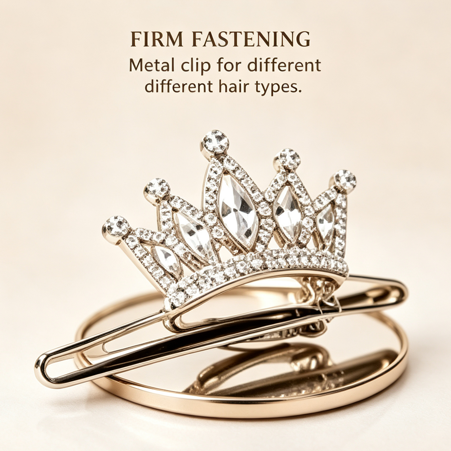 Purmegreen® Crown Rhinestone Hair Clip