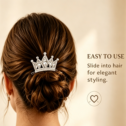 Purmegreen® Crown Rhinestone Hair Clip