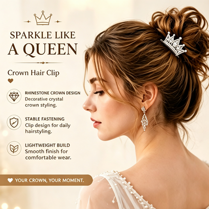Purmegreen® Crown Rhinestone Hair Clip