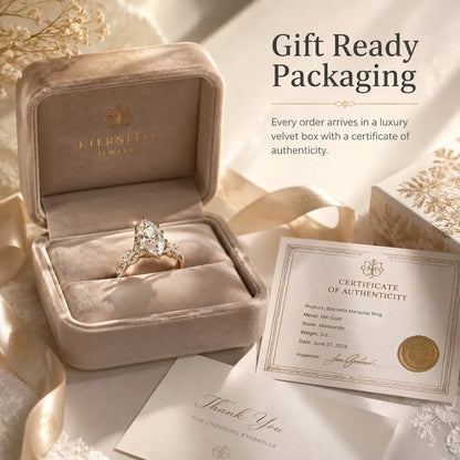 💍 Marquise Lab-Grown Diamond Ring | Slimming Elegance Twisted Vine Ring in 18K Gold--Last Day Sale-90% OFF🔥