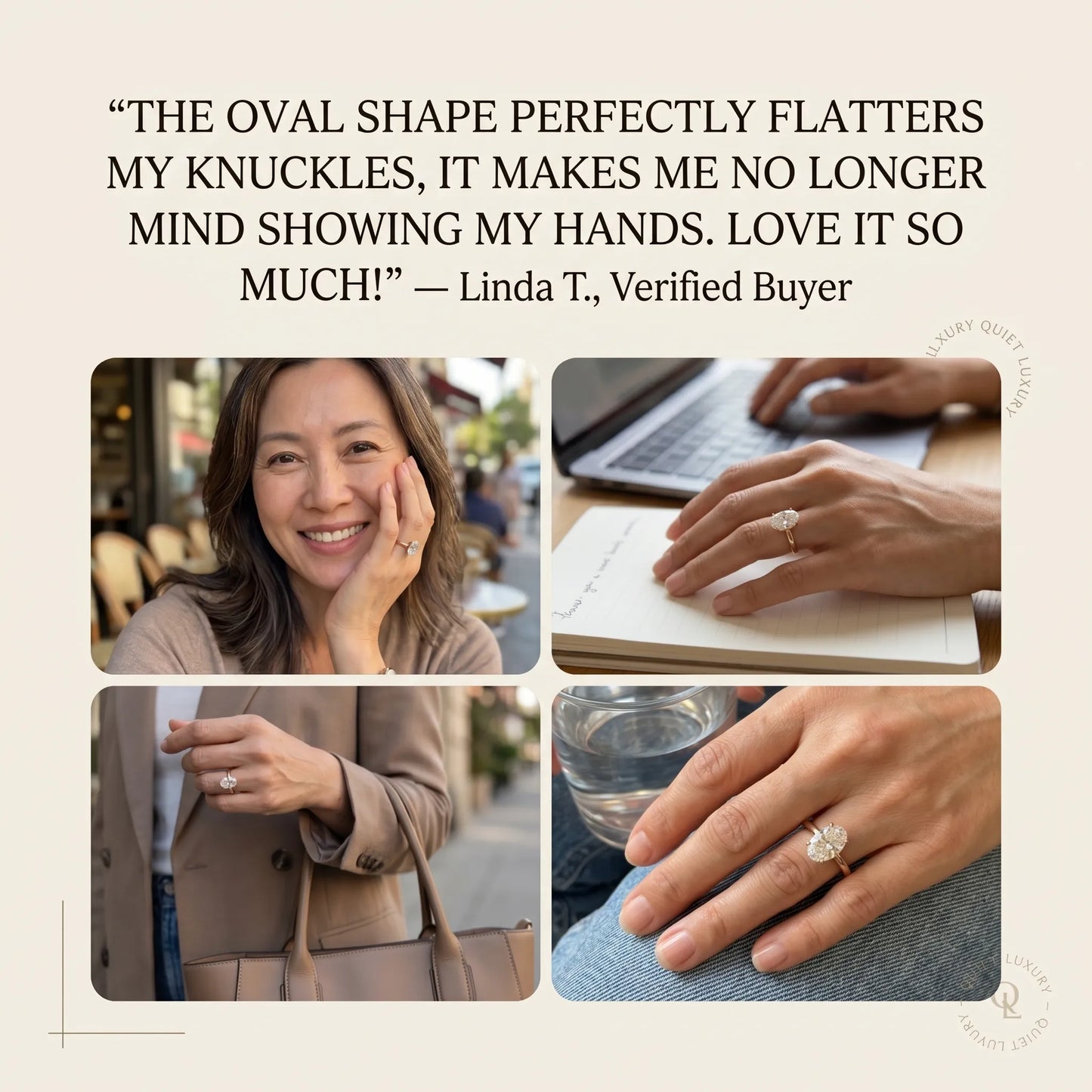 The Forever Upgrade: Flawless Oval Cut Two-Tone Solitaire Ring in 14K Solid Gold--Last Day Sale-90% OFF🔥