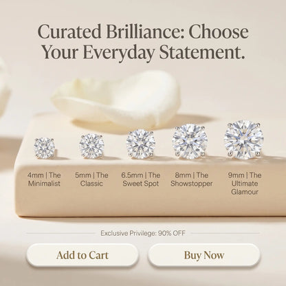 [moissanite studs] VVS1 Moissanite Halo Studs - Zero Droop Comfort & 100% Waterproof Brilliance | Claim 90% OFF Today🔥