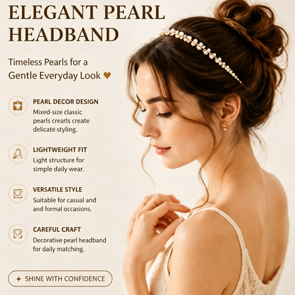 Purmegreen® Elegant Pearl Headband
