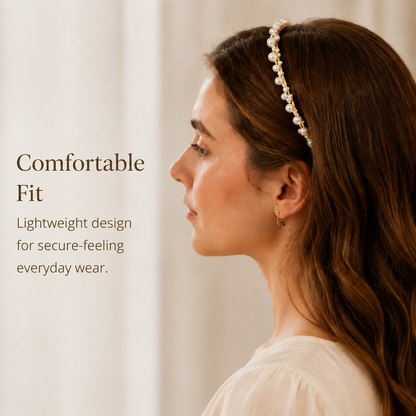 Purmegreen® Elegant Pearl Headband