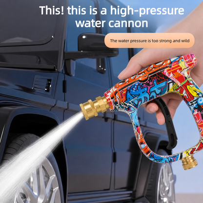 High Pressure Car Wash Gun with 5 Color Nozzles, Fan Shape Column Paint Water Gun Head, Copper Head, Car Wash Sprayer, Car Wash Equipment, Car Washing Tool