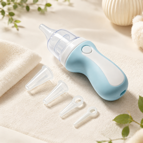 Electric Baby Nasal Aspirator, Gentle Silicone Tip Infant Nose Cleaner