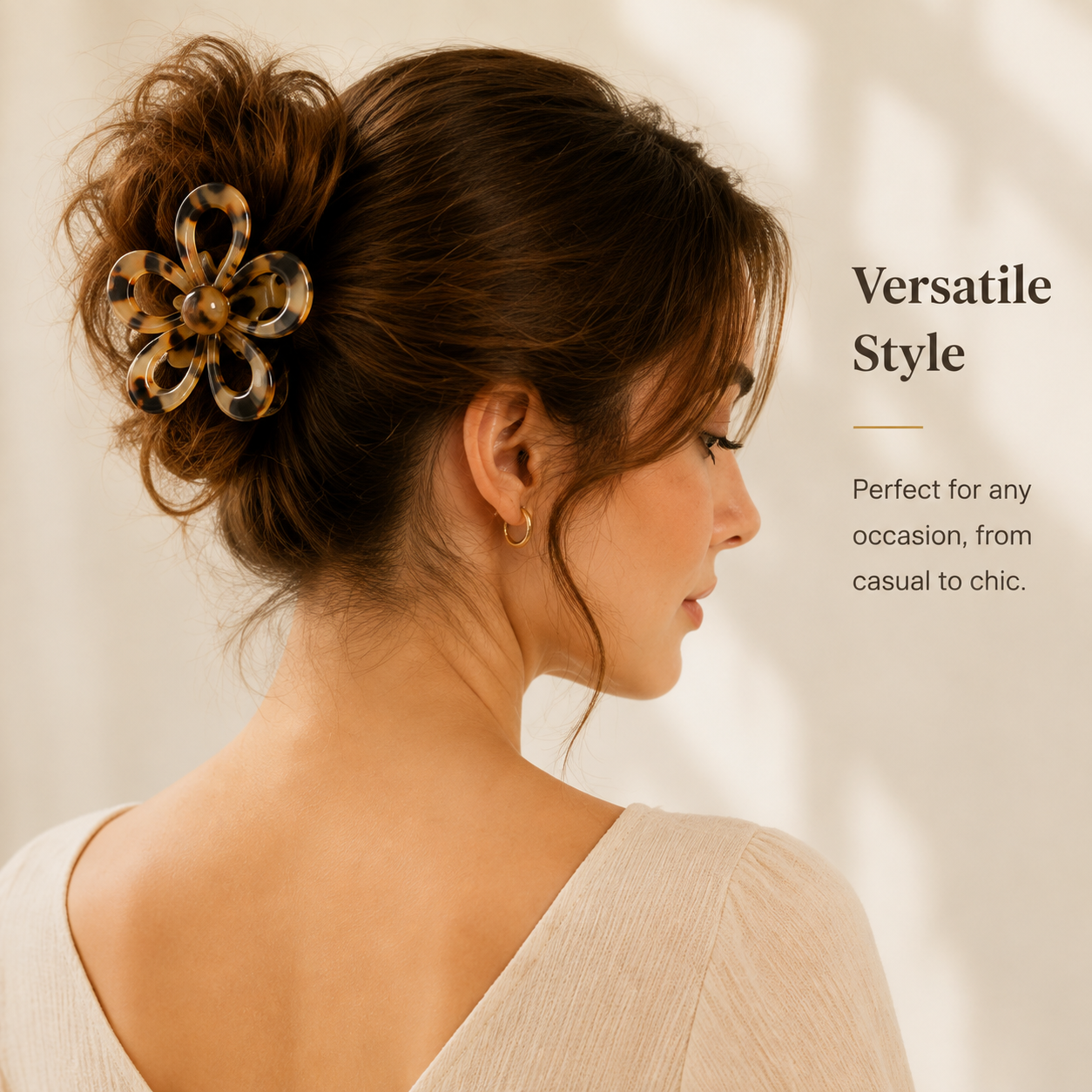 Purmegreen® Tortoiseshell Flower Hair Claw