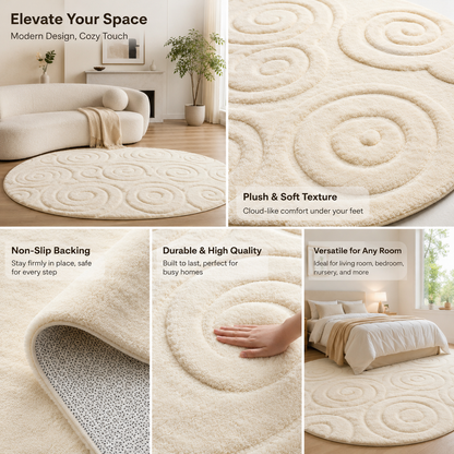 Thickened Flannel Noise Reduction Carpet, Washable Anti-slip Warm Floor Mat, Large Area Decor Rug For Living Room Bedroom Bedside Sofa Home Decoration