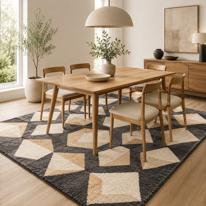 Thickened Noise Reduction Flannel Floor Carpet, Washable Anti-slip Soft Large Rug, Light Luxury Decor Mat For Living Room Bedroom Bedside Sofa Home Decoration