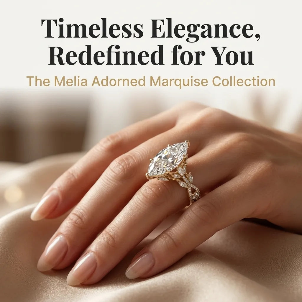Marquise Lab-Grown Diamond Ring | Slimming Elegance Twisted Vine Ring in 18K Gold--Last Day Sale-90% OFF🔥