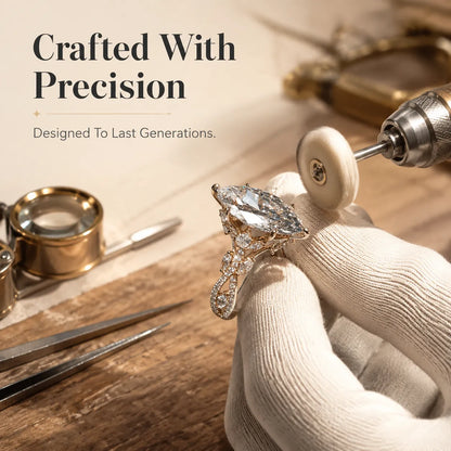 💍 Marquise Lab-Grown Diamond Ring | Slimming Elegance Twisted Vine Ring in 18K Gold--Last Day Sale-90% OFF🔥