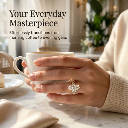 💍 Marquise Lab-Grown Diamond Ring | Slimming Elegance Twisted Vine Ring in 18K Gold--Last Day Sale-90% OFF🔥