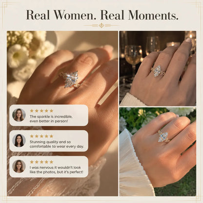 💍 Marquise Lab-Grown Diamond Ring | Slimming Elegance Twisted Vine Ring in 18K Gold--Last Day Sale-90% OFF🔥