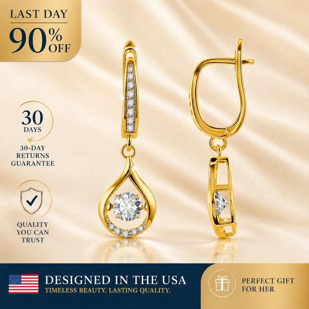 Radiant 14K Gold Finish
