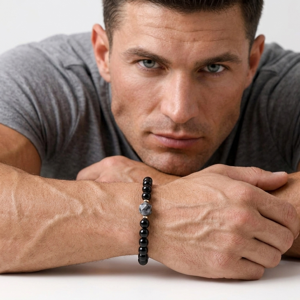Veylor Obsidian & Black Tourmaline Bracelet – Dark Magic Protection, Shield Against Negative Energy