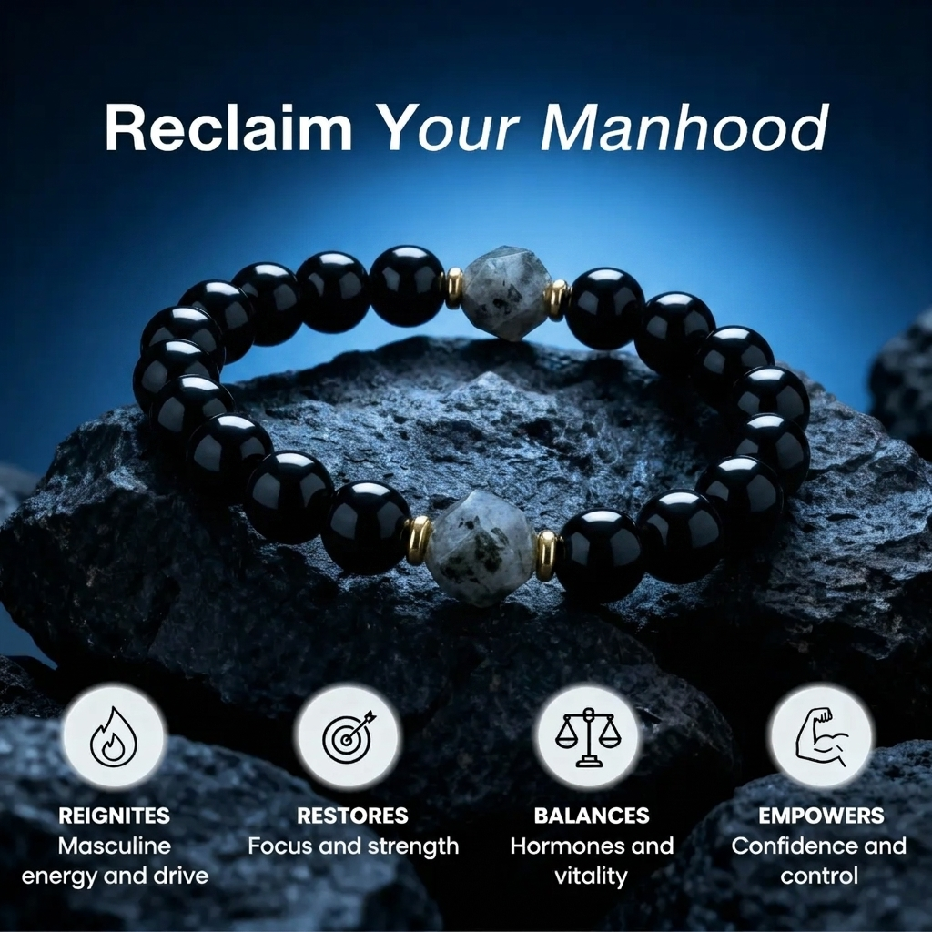 Veylor Obsidian & Black Tourmaline Bracelet – Dark Magic Protection, Shield Against Negative Energy